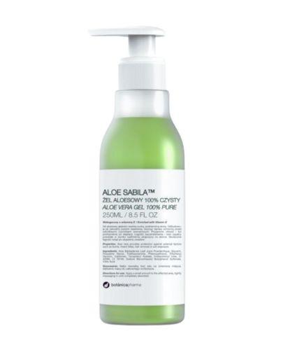 BOTANICAPHARMA Aloe Sabila żel 100% czysty wzbogacony w witaminę E - 250 ml. Do skóry uszkodzonej i suchej.